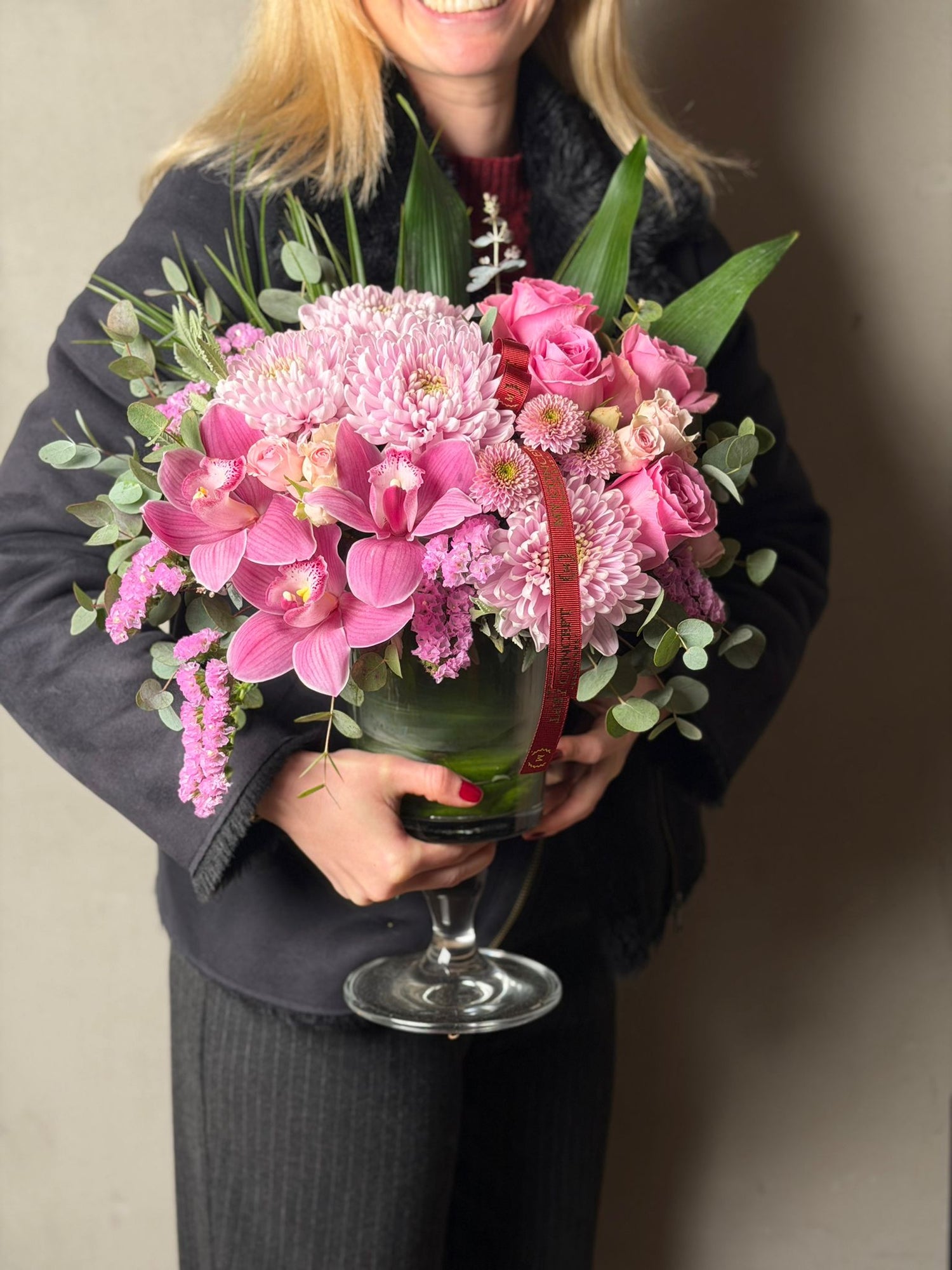 Cam Vazoda Pembe Aranjman