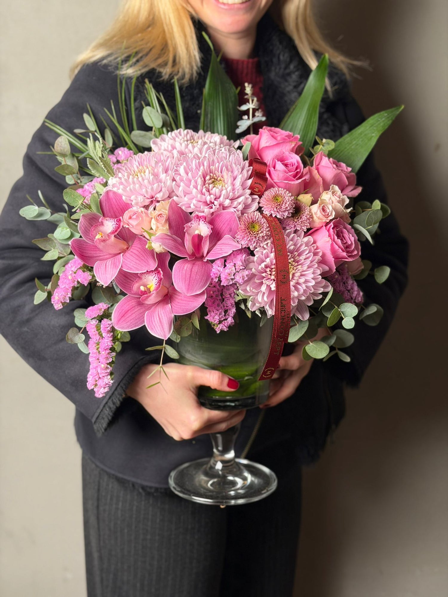 Cam Vazoda Pembe Aranjman